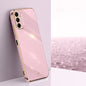 XINLI Straight Edge 6D Electroplate TPU Phone Case, For Samsung Galaxy M14 5G, For Samsung Galaxy A04e 4G