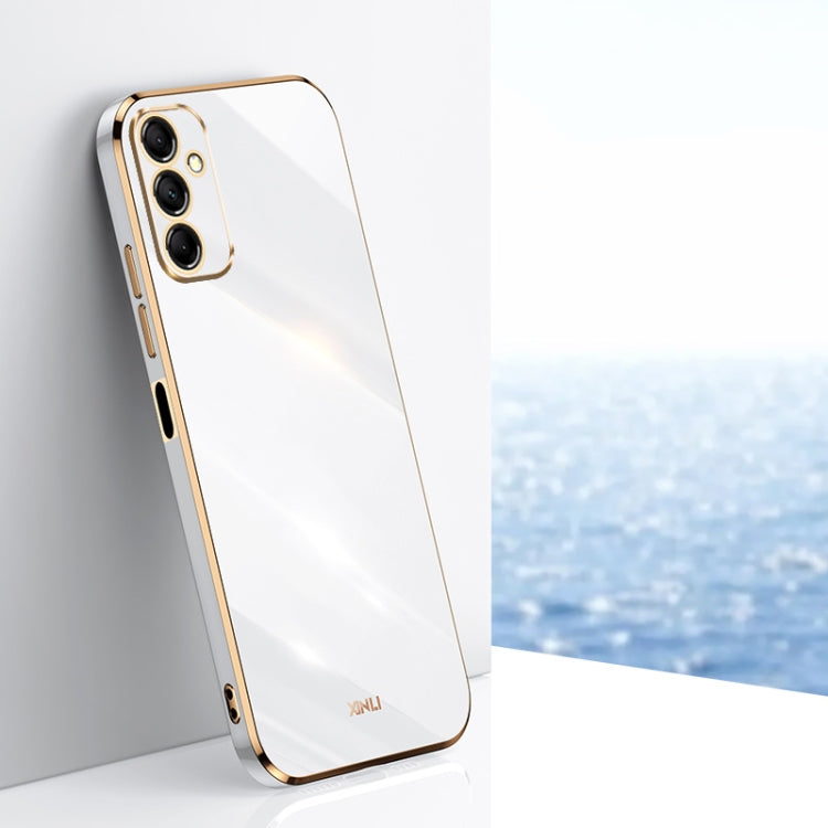 XINLI Straight Edge 6D Electroplate TPU Phone Case, For Samsung Galaxy M14 5G, For Samsung Galaxy A04e 4G