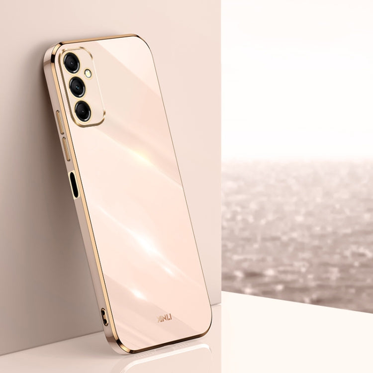 XINLI Straight Edge 6D Electroplate TPU Phone Case, For Samsung Galaxy M14 5G, For Samsung Galaxy A04e 4G