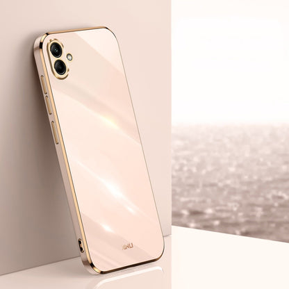 XINLI Straight Edge 6D Electroplate TPU Phone Case, For Samsung Galaxy M14 5G, For Samsung Galaxy A04e 4G