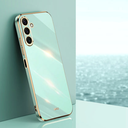 XINLI Straight Edge 6D Electroplate TPU Phone Case, For Samsung Galaxy A55, For Samsung Galaxy A35 5G, For Samsung Galaxy S24 Ultra 5G, For Samsung Galaxy S24+ 5G, For Samsung Galaxy S24 5G, For Samsung Galaxy A15, For Samsung Galaxy A05���������������...