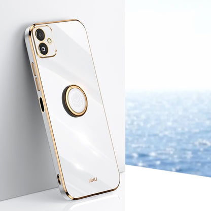 XINLI Straight Edge 6D Electroplate TPU Phone Case with Ring Holder, For Samsung Galaxy A15, For Samsung Galaxy A55, For Samsung Galaxy A35 5G, For Samsung Galaxy S24 Ultra 5G, For Samsung Galaxy S24+ 5G, For Samsung Galaxy S24 5G, For Samsung Galaxy A...