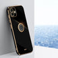 XINLI Straight Edge 6D Electroplate TPU Phone Case with Ring Holder, For Samsung Galaxy A15, For Samsung Galaxy A55, For Samsung Galaxy A35 5G, For Samsung Galaxy S24 Ultra 5G, For Samsung Galaxy S24+ 5G, For Samsung Galaxy S24 5G, For Samsung Galaxy A...