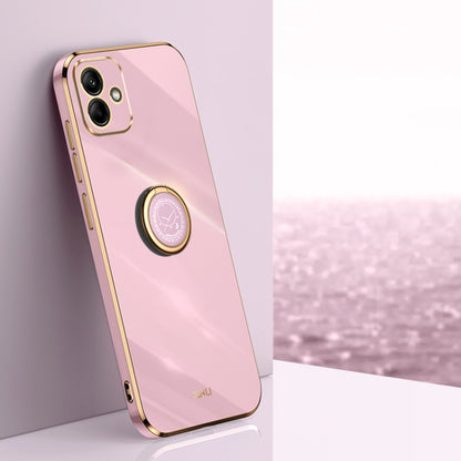 XINLI Straight Edge 6D Electroplate TPU Phone Case with Ring Holder, For Samsung Galaxy A15, For Samsung Galaxy A55, For Samsung Galaxy A35 5G, For Samsung Galaxy S24 Ultra 5G, For Samsung Galaxy S24+ 5G, For Samsung Galaxy S24 5G, For Samsung Galaxy A...