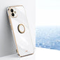 XINLI Straight Edge 6D Electroplate TPU Phone Case with Ring Holder, For Samsung Galaxy A15, For Samsung Galaxy A55, For Samsung Galaxy A35 5G, For Samsung Galaxy S24 Ultra 5G, For Samsung Galaxy S24+ 5G, For Samsung Galaxy S24 5G, For Samsung Galaxy A...