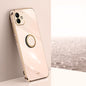 XINLI Straight Edge 6D Electroplate TPU Phone Case with Ring Holder, For Samsung Galaxy A15, For Samsung Galaxy A55, For Samsung Galaxy A35 5G, For Samsung Galaxy S24 Ultra 5G, For Samsung Galaxy S24+ 5G, For Samsung Galaxy S24 5G, For Samsung Galaxy A...