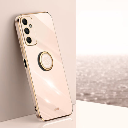 XINLI Straight Edge 6D Electroplate TPU Phone Case with Ring Holder, For Samsung Galaxy A15, For Samsung Galaxy A55, For Samsung Galaxy A35 5G, For Samsung Galaxy S24 Ultra 5G, For Samsung Galaxy S24+ 5G, For Samsung Galaxy S24 5G, For Samsung Galaxy A...