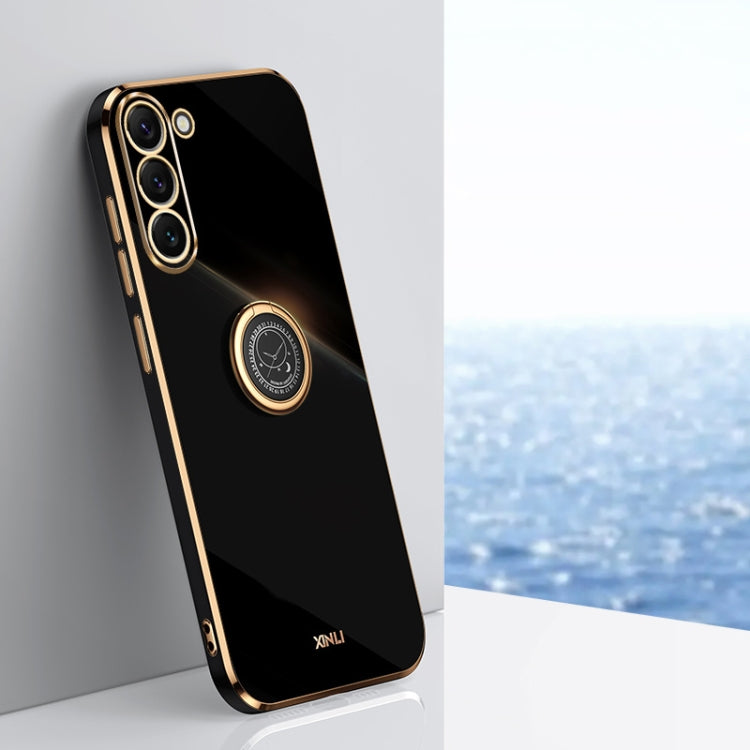 XINLI Straight Edge 6D Electroplate TPU Phone Case with Ring Holder, For Samsung Galaxy A15, For Samsung Galaxy A55, For Samsung Galaxy A35 5G, For Samsung Galaxy S24 Ultra 5G, For Samsung Galaxy S24+ 5G, For Samsung Galaxy S24 5G, For Samsung Galaxy A...