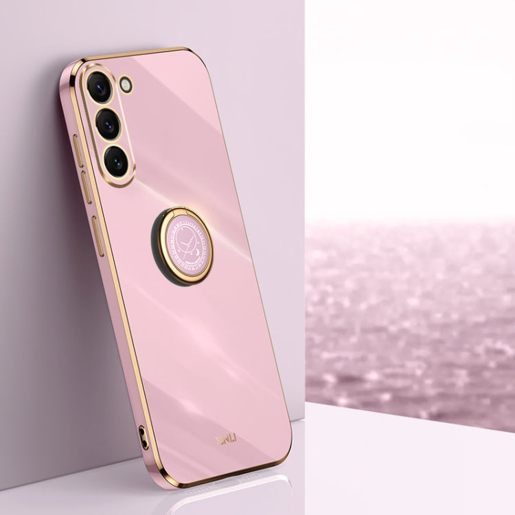 XINLI Straight Edge 6D Electroplate TPU Phone Case with Ring Holder, For Samsung Galaxy A15, For Samsung Galaxy A55, For Samsung Galaxy A35 5G, For Samsung Galaxy S24 Ultra 5G, For Samsung Galaxy S24+ 5G, For Samsung Galaxy S24 5G, For Samsung Galaxy A...