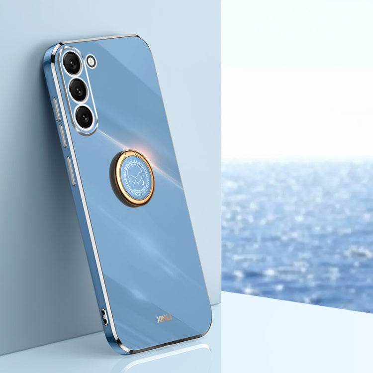 XINLI Straight Edge 6D Electroplate TPU Phone Case with Ring Holder, For Samsung Galaxy A15, For Samsung Galaxy A55, For Samsung Galaxy A35 5G, For Samsung Galaxy S24 Ultra 5G, For Samsung Galaxy S24+ 5G, For Samsung Galaxy S24 5G, For Samsung Galaxy A...