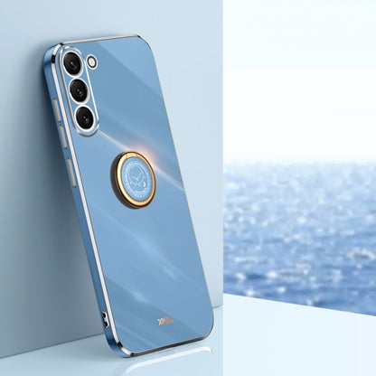 XINLI Straight Edge 6D Electroplate TPU Phone Case with Ring Holder, For Samsung Galaxy A15, For Samsung Galaxy A55, For Samsung Galaxy A35 5G, For Samsung Galaxy S24 Ultra 5G, For Samsung Galaxy S24+ 5G, For Samsung Galaxy S24 5G, For Samsung Galaxy A...