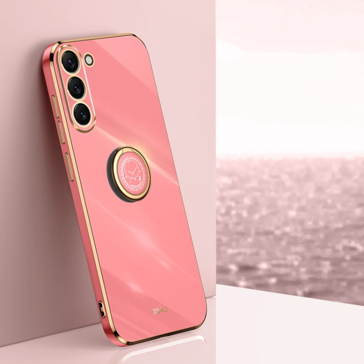 XINLI Straight Edge 6D Electroplate TPU Phone Case with Ring Holder, For Samsung Galaxy A15, For Samsung Galaxy A55, For Samsung Galaxy A35 5G, For Samsung Galaxy S24 Ultra 5G, For Samsung Galaxy S24+ 5G, For Samsung Galaxy S24 5G, For Samsung Galaxy A...