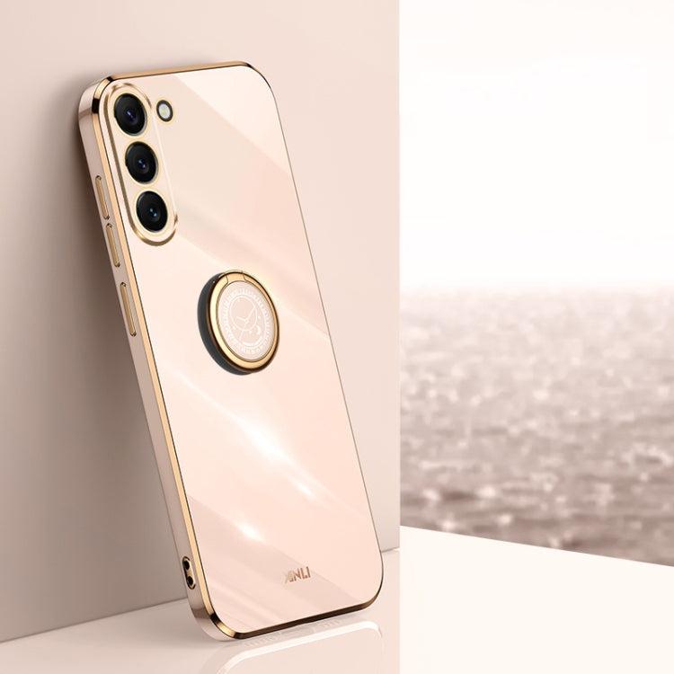 XINLI Straight Edge 6D Electroplate TPU Phone Case with Ring Holder, For Samsung Galaxy A15, For Samsung Galaxy A55, For Samsung Galaxy A35 5G, For Samsung Galaxy S24 Ultra 5G, For Samsung Galaxy S24+ 5G, For Samsung Galaxy S24 5G, For Samsung Galaxy A...