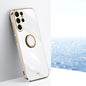 XINLI Straight Edge 6D Electroplate TPU Phone Case with Ring Holder, For Samsung Galaxy A15, For Samsung Galaxy A55, For Samsung Galaxy A35 5G, For Samsung Galaxy S24 Ultra 5G, For Samsung Galaxy S24+ 5G, For Samsung Galaxy S24 5G, For Samsung Galaxy A...