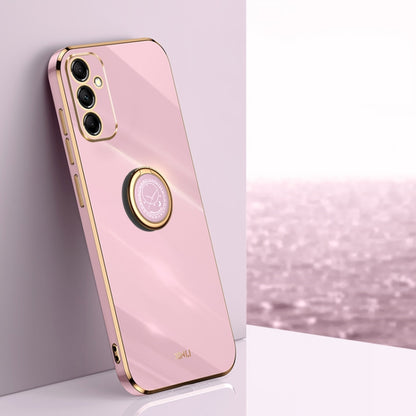 XINLI Straight Edge 6D Electroplate TPU Phone Case with Ring Holder, For Samsung Galaxy A15, For Samsung Galaxy A55, For Samsung Galaxy A35 5G, For Samsung Galaxy S24 Ultra 5G, For Samsung Galaxy S24+ 5G, For Samsung Galaxy S24 5G, For Samsung Galaxy A...