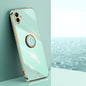 XINLI Straight Edge 6D Electroplate TPU Phone Case with Ring Holder, For Samsung Galaxy M14 5G, For Samsung Galaxy A04e 4G