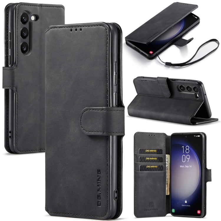 DG.MING Retro Oil Edge Flip Leather Phone Case, For Samsung Galaxy S23 5G, For Samsung Galaxy S23 Ultra 5G