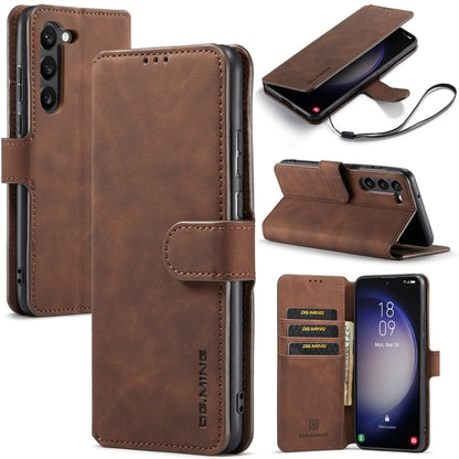 DG.MING Retro Oil Edge Flip Leather Phone Case, For Samsung Galaxy S23 5G, For Samsung Galaxy S23 Ultra 5G