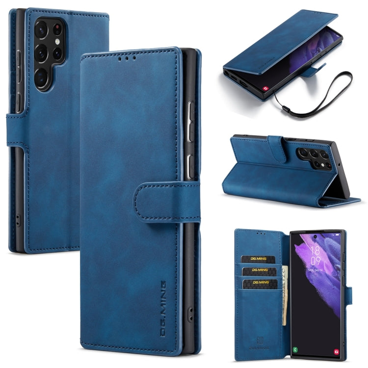 DG.MING Retro Oil Edge Flip Leather Phone Case, For Samsung Galaxy S23 5G, For Samsung Galaxy S23 Ultra 5G