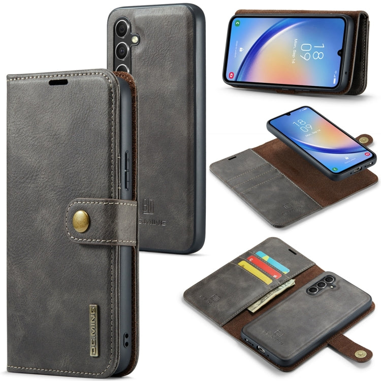 DG.MING Crazy Horse Texture Detachable Magnetic Leather Case, For Samsung Galaxy A34 5G, For Samsung Galaxy A54 5G