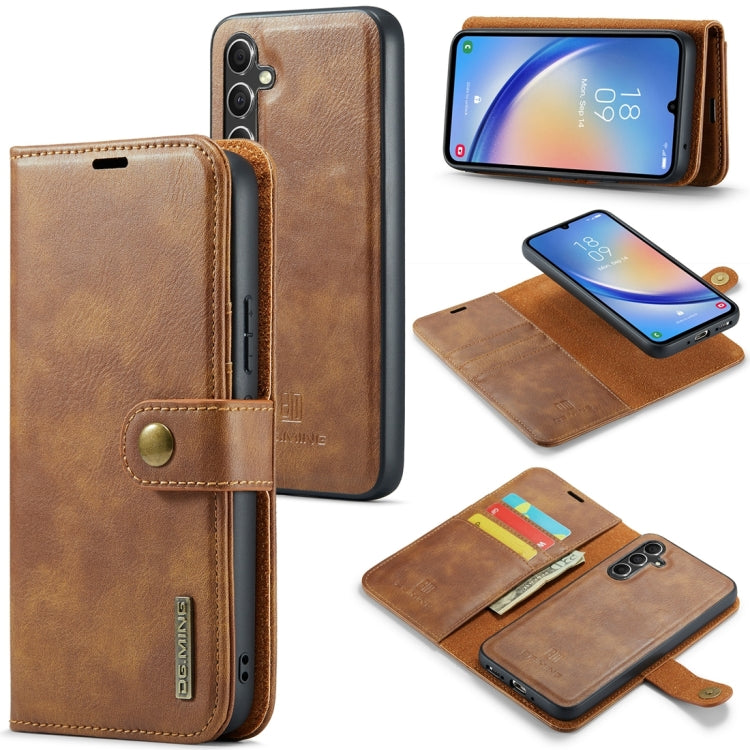 DG.MING Crazy Horse Texture Detachable Magnetic Leather Case, For Samsung Galaxy A34 5G, For Samsung Galaxy A54 5G