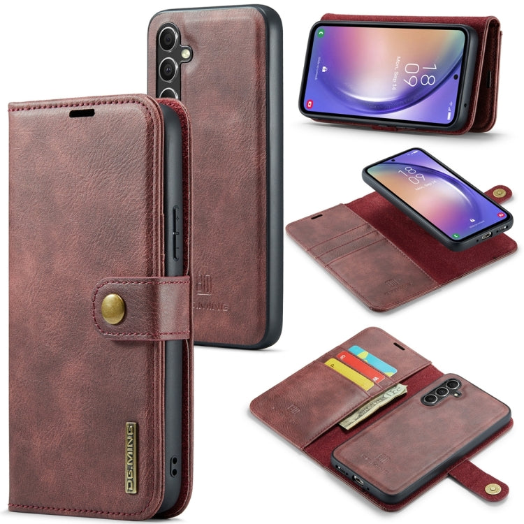 DG.MING Crazy Horse Texture Detachable Magnetic Leather Case, For Samsung Galaxy A34 5G, For Samsung Galaxy A54 5G