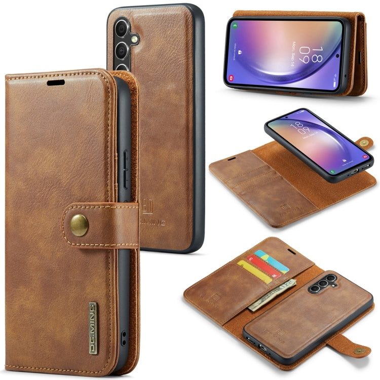 DG.MING Crazy Horse Texture Detachable Magnetic Leather Case, For Samsung Galaxy A34 5G, For Samsung Galaxy A54 5G