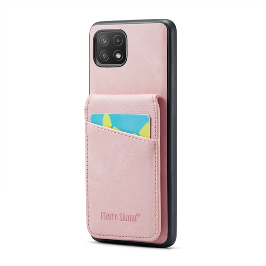 Fierre Shann Crazy Horse Card Holder Back Cover PU Phone Case, For Samsung Galaxy A22 5G, For Samsung Galaxy A51 5G, For Samsung Galaxy A71 5G, For Samsung Galaxy A53 5G, For Samsung Galaxy A73 5G, For Samsung Galaxy A33 5G, For Samsung Galaxy A52 4G /...