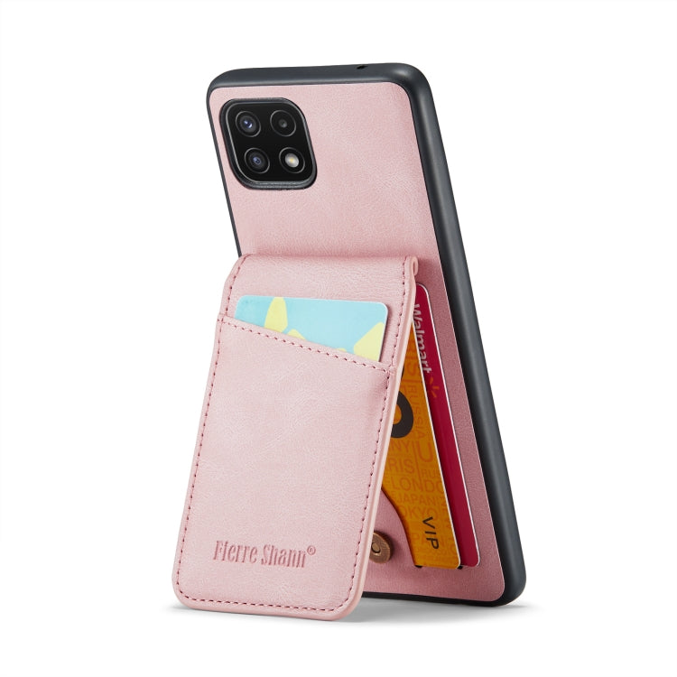 Fierre Shann Crazy Horse Card Holder Back Cover PU Phone Case, For Samsung Galaxy A22 5G, For Samsung Galaxy A51 5G, For Samsung Galaxy A71 5G, For Samsung Galaxy A53 5G, For Samsung Galaxy A73 5G, For Samsung Galaxy A33 5G, For Samsung Galaxy A52 4G /...