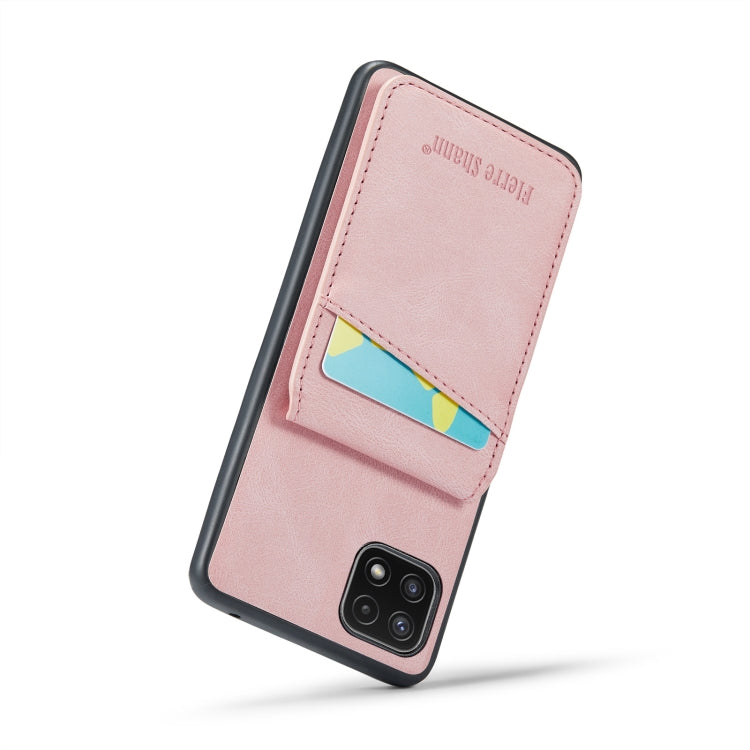 Fierre Shann Crazy Horse Card Holder Back Cover PU Phone Case, For Samsung Galaxy A22 5G, For Samsung Galaxy A51 5G, For Samsung Galaxy A71 5G, For Samsung Galaxy A53 5G, For Samsung Galaxy A73 5G, For Samsung Galaxy A33 5G, For Samsung Galaxy A52 4G /...