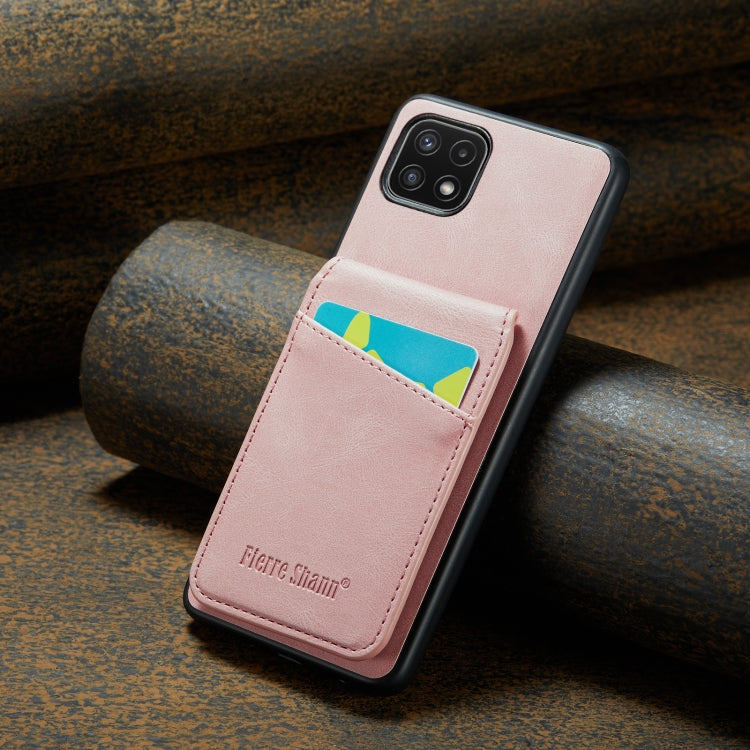 Fierre Shann Crazy Horse Card Holder Back Cover PU Phone Case, For Samsung Galaxy A22 5G, For Samsung Galaxy A51 5G, For Samsung Galaxy A71 5G, For Samsung Galaxy A53 5G, For Samsung Galaxy A73 5G, For Samsung Galaxy A33 5G, For Samsung Galaxy A52 4G /...