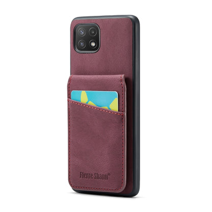 Fierre Shann Crazy Horse Card Holder Back Cover PU Phone Case, For Samsung Galaxy A22 5G, For Samsung Galaxy A51 5G, For Samsung Galaxy A71 5G, For Samsung Galaxy A53 5G, For Samsung Galaxy A73 5G, For Samsung Galaxy A33 5G, For Samsung Galaxy A52 4G /...