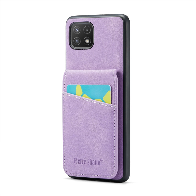 Fierre Shann Crazy Horse Card Holder Back Cover PU Phone Case, For Samsung Galaxy A22 5G, For Samsung Galaxy A51 5G, For Samsung Galaxy A71 5G, For Samsung Galaxy A53 5G, For Samsung Galaxy A73 5G, For Samsung Galaxy A33 5G, For Samsung Galaxy A52 4G /...