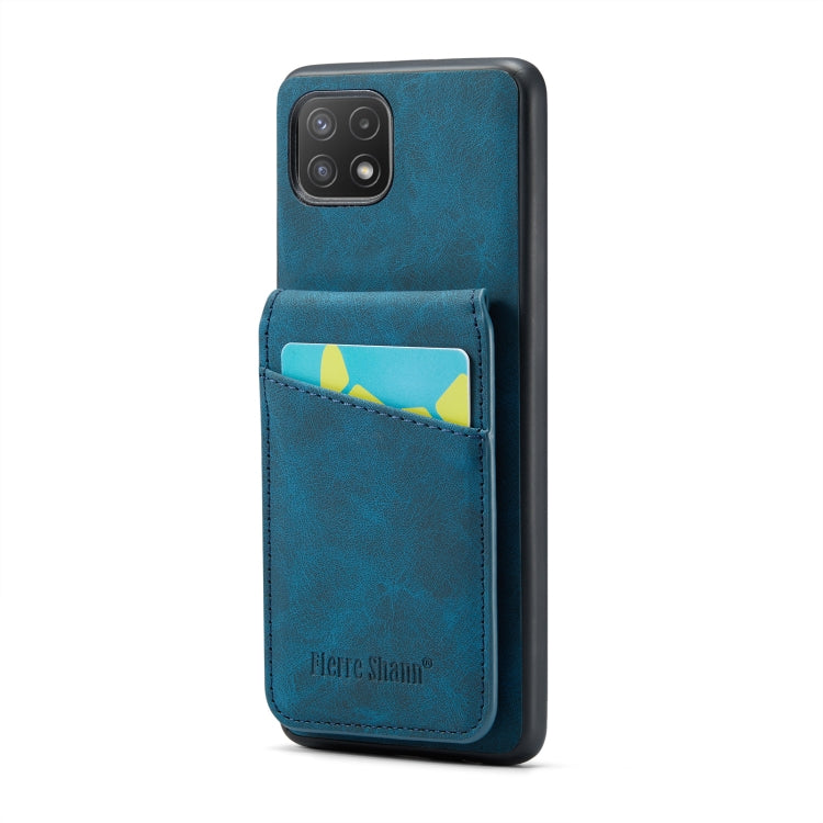 Fierre Shann Crazy Horse Card Holder Back Cover PU Phone Case, For Samsung Galaxy A22 5G, For Samsung Galaxy A51 5G, For Samsung Galaxy A71 5G, For Samsung Galaxy A53 5G, For Samsung Galaxy A73 5G, For Samsung Galaxy A33 5G, For Samsung Galaxy A52 4G /...