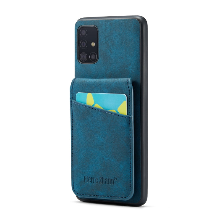 Fierre Shann Crazy Horse Card Holder Back Cover PU Phone Case, For Samsung Galaxy A22 5G, For Samsung Galaxy A51 5G, For Samsung Galaxy A71 5G, For Samsung Galaxy A53 5G, For Samsung Galaxy A73 5G, For Samsung Galaxy A33 5G, For Samsung Galaxy A52 4G /...