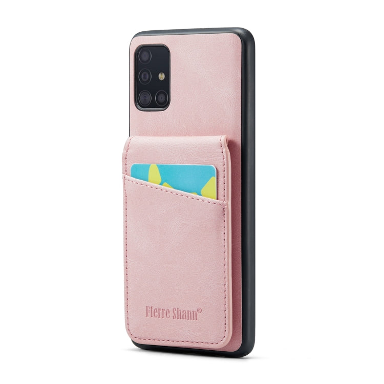 Fierre Shann Crazy Horse Card Holder Back Cover PU Phone Case, For Samsung Galaxy A22 5G, For Samsung Galaxy A51 5G, For Samsung Galaxy A71 5G, For Samsung Galaxy A53 5G, For Samsung Galaxy A73 5G, For Samsung Galaxy A33 5G, For Samsung Galaxy A52 4G /...
