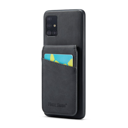 Fierre Shann Crazy Horse Card Holder Back Cover PU Phone Case, For Samsung Galaxy A22 5G, For Samsung Galaxy A51 5G, For Samsung Galaxy A71 5G, For Samsung Galaxy A53 5G, For Samsung Galaxy A73 5G, For Samsung Galaxy A33 5G, For Samsung Galaxy A52 4G /...