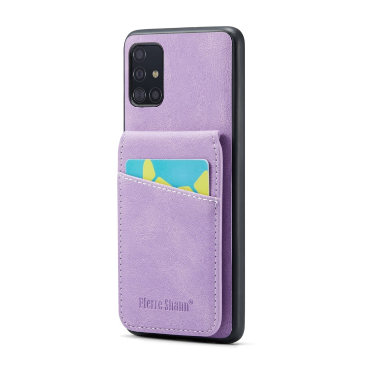 Fierre Shann Crazy Horse Card Holder Back Cover PU Phone Case, For Samsung Galaxy A22 5G, For Samsung Galaxy A51 5G, For Samsung Galaxy A71 5G, For Samsung Galaxy A53 5G, For Samsung Galaxy A73 5G, For Samsung Galaxy A33 5G, For Samsung Galaxy A52 4G /...