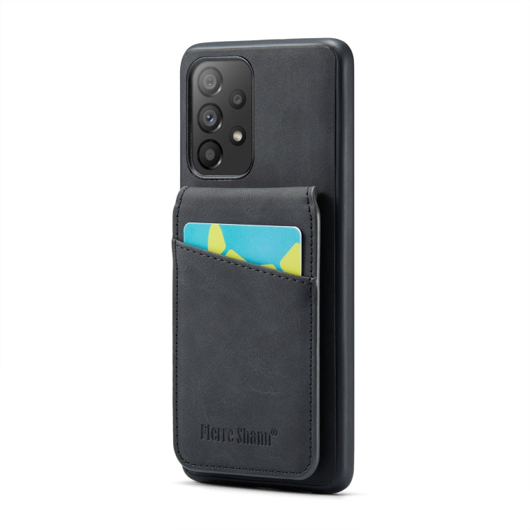 Fierre Shann Crazy Horse Card Holder Back Cover PU Phone Case, For Samsung Galaxy A22 5G, For Samsung Galaxy A51 5G, For Samsung Galaxy A71 5G, For Samsung Galaxy A53 5G, For Samsung Galaxy A73 5G, For Samsung Galaxy A33 5G, For Samsung Galaxy A52 4G /...