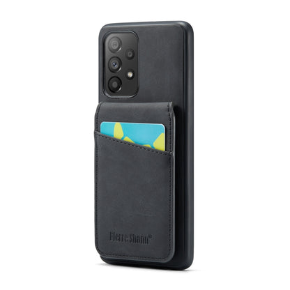 Fierre Shann Crazy Horse Card Holder Back Cover PU Phone Case, For Samsung Galaxy A22 5G, For Samsung Galaxy A51 5G, For Samsung Galaxy A71 5G, For Samsung Galaxy A53 5G, For Samsung Galaxy A73 5G, For Samsung Galaxy A33 5G, For Samsung Galaxy A52 4G /...