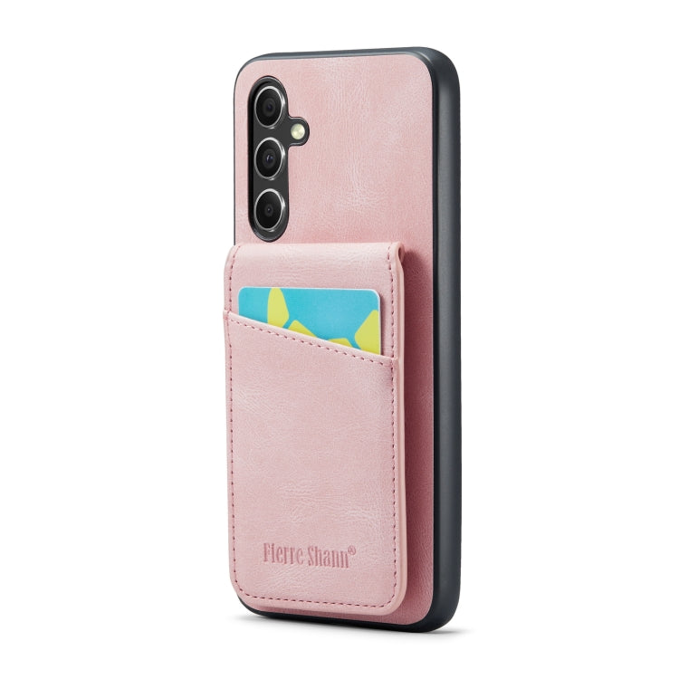 Fierre Shann Crazy Horse Card Holder Back Cover PU Phone Case, For Samsung Galaxy A22 5G, For Samsung Galaxy A51 5G, For Samsung Galaxy A71 5G, For Samsung Galaxy A53 5G, For Samsung Galaxy A73 5G, For Samsung Galaxy A33 5G, For Samsung Galaxy A52 4G /...