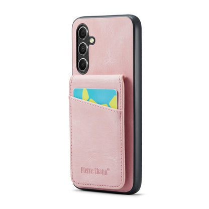 Fierre Shann Crazy Horse Card Holder Back Cover PU Phone Case, For Samsung Galaxy A22 5G, For Samsung Galaxy A51 5G, For Samsung Galaxy A71 5G, For Samsung Galaxy A53 5G, For Samsung Galaxy A73 5G, For Samsung Galaxy A33 5G, For Samsung Galaxy A52 4G /...