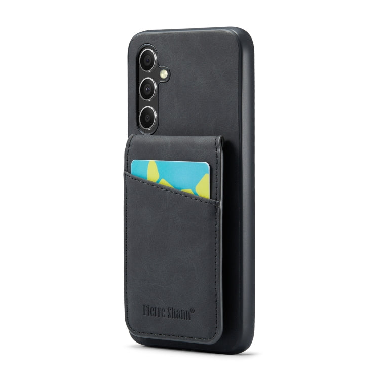 Fierre Shann Crazy Horse Card Holder Back Cover PU Phone Case, For Samsung Galaxy A22 5G, For Samsung Galaxy A51 5G, For Samsung Galaxy A71 5G, For Samsung Galaxy A53 5G, For Samsung Galaxy A73 5G, For Samsung Galaxy A33 5G, For Samsung Galaxy A52 4G /...