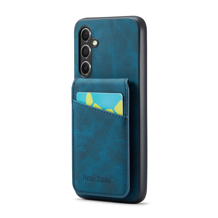 Fierre Shann Crazy Horse Card Holder Back Cover PU Phone Case, For Samsung Galaxy A22 5G, For Samsung Galaxy A51 5G, For Samsung Galaxy A71 5G, For Samsung Galaxy A53 5G, For Samsung Galaxy A73 5G, For Samsung Galaxy A33 5G, For Samsung Galaxy A52 4G /...