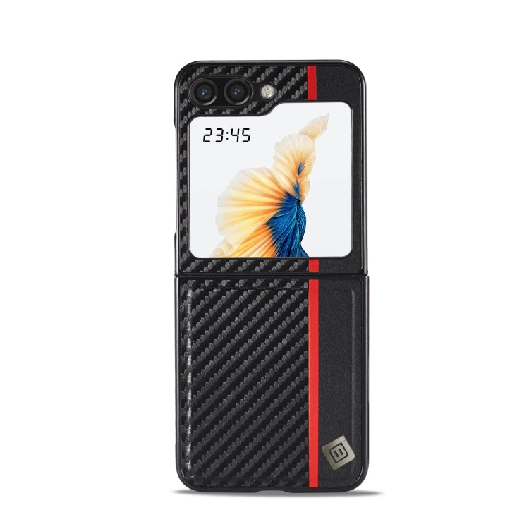LC.IMEEKE Carbon Fiber PU + TPU Horizontal Flip Leather Phone Case, For Samsung Galaxy Z Fold5, For Samsung Galaxy Z Flip5