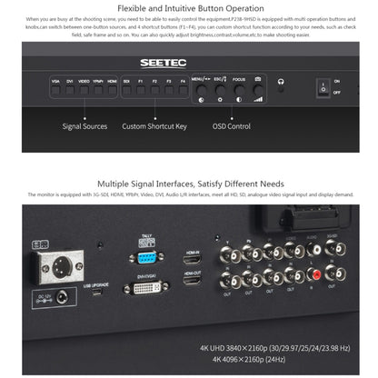 SEETEC P238-9HSD 23.8 inch 1920x1080 IPS Full HD 3G-SDI 4K HDMI Pro Broadcast LCD Monitor