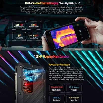 Ulefone Power Armor 18T Smartphone 5G 12GB+512GB Térmica by Ulefone