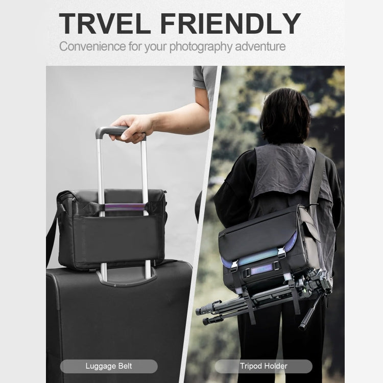 Cwatcun D85 Camera Bag Side Quick Access Camera Messenger Case Waterproof Bag