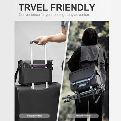 Cwatcun D85 Camera Bag Side Quick Access Camera Messenger Case Waterproof Bag