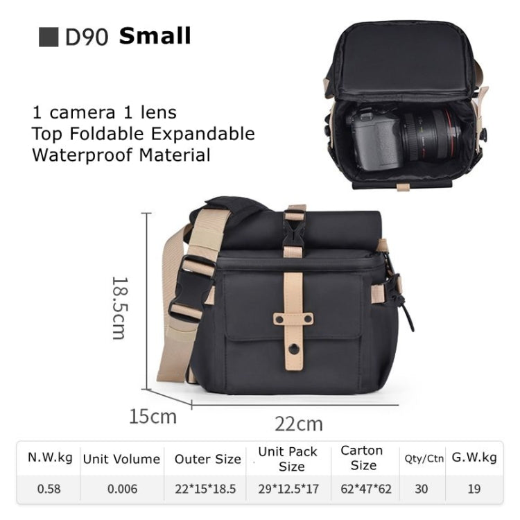 Cwatcun D90 Contrast Color Single Shoulder Camera Bag Outdoor Camera Bag Professional Crossbody Handbag